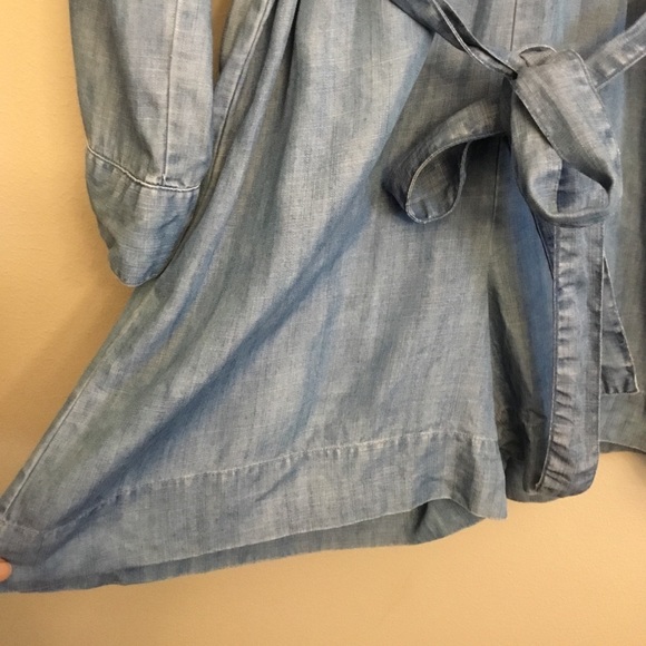 New York & Company Chambray Utility Romper Size L NWOT - Picture 5 of 16